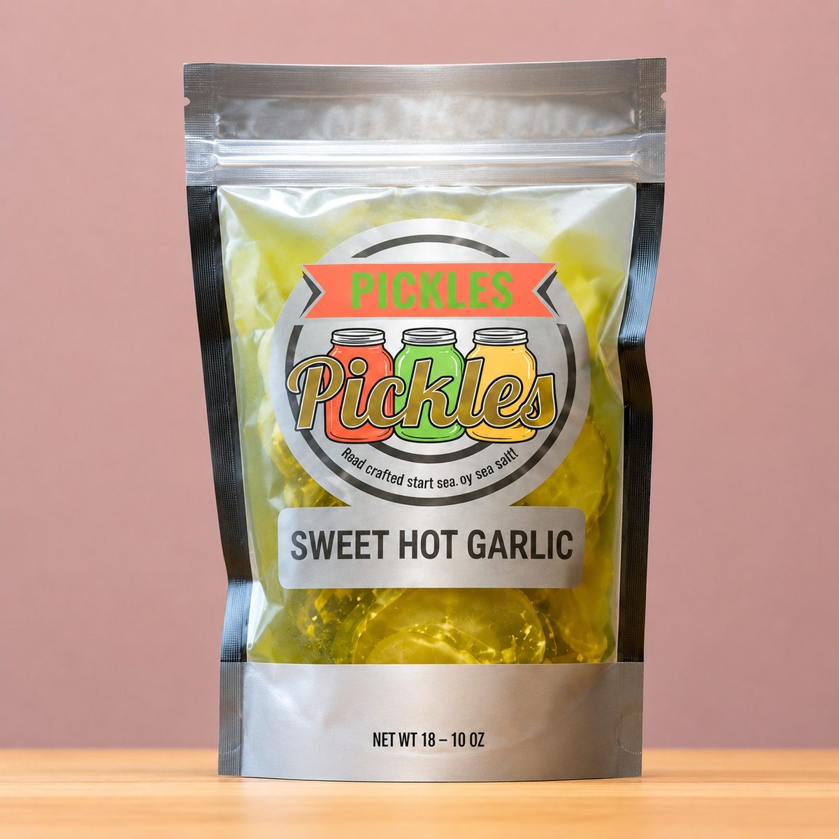 Meats and More Sweet Garlic Pickles