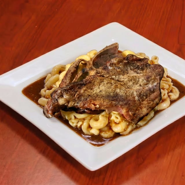 Smoked Pork Steak.