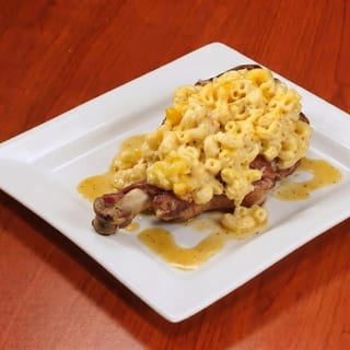 Stuffed Smoked Turkey Leg with Mac N Cheese